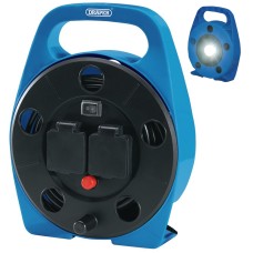 Draper 2-Way 10m Cable Reel with LED Worklight