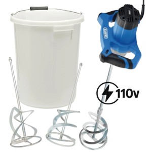 Draper Professional Mixing Bundle – 1400W Power Mixer, 2 & 3 Blade Paddles with 25L Bucket (110v) (36416) Draper Professional Mixing Bundle – 1400W Power Mixer, 2 & 3 Blade Paddles with 25L Bucket (110v) (36416)