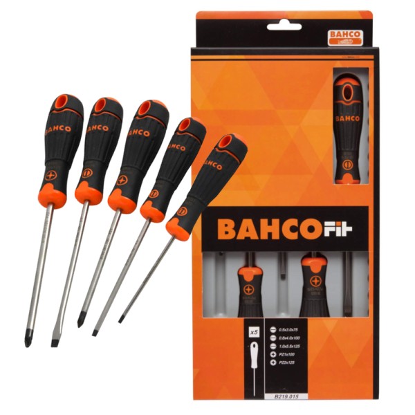 Bahco BAHCOFIT Screwdriver Set, 5 Piece Bahco BAHCOFIT Screwdriver Set, 5 Piece