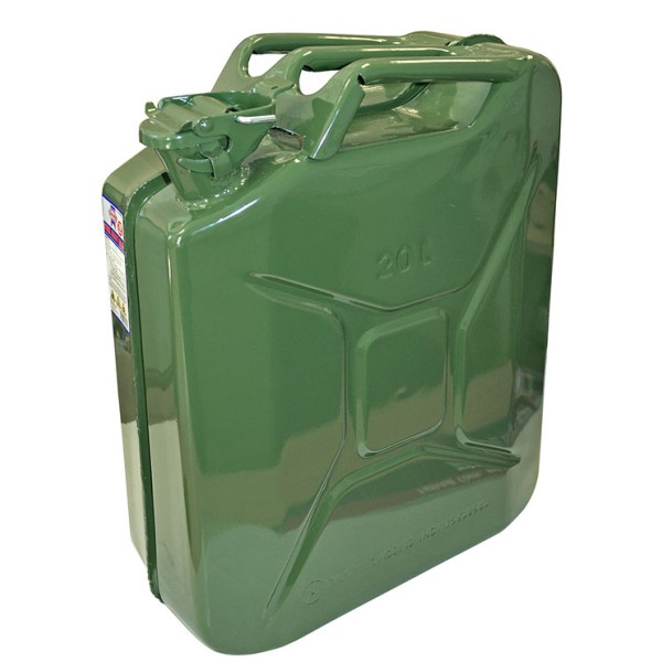 Faithfull Green Heavy Duty Jerry Can - Metal 20 Litre Faithfull Green Heavy Duty Jerry Can - Metal 20 Litre