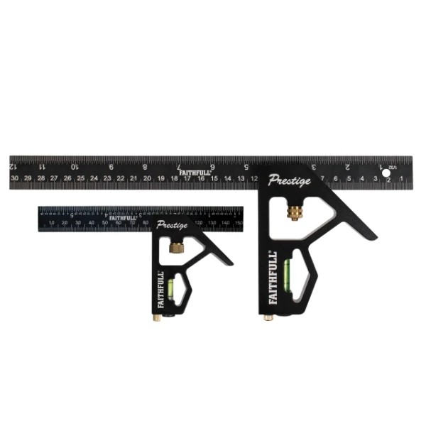 Faithfull Prestige Combination Square Twin Pack 150mm (6in) & 300mm (12in) Faithfull Prestige Combination Square Twin Pack 150mm (6in) & 300mm (12in)