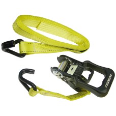 Faithfull Ratchet Tie-Downs J Hook 5m x 32mm Breaking Strain 1320kg/daN 2 Piece