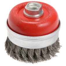 Faithfull Wire Cup Brush Twist Knot 100mm M14 x 0.50mm Steel Wire