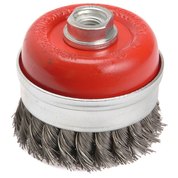 Faithfull Wire Cup Brush Twist Knot 100mm M14 x 0.50mm Steel Wire Faithfull Wire Cup Brush Twist Knot 100mm M14 x 0.50mm Steel Wire