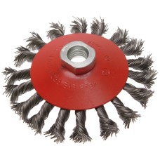 Faithfull Conical Wire Brush 100mm M10 Bore 1.5 0.50mm Wire Faithfull Conical Wire Brush 100mm M10 Bore 1.5 0.50mm Wire