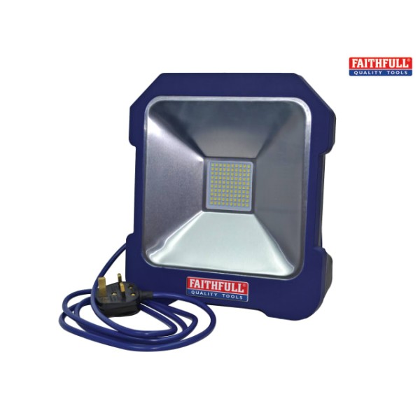 Faithfull SMD LED Task Light with Power Take Off 20W 240V Faithfull SMD LED Task Light with Power Take Off 20W 240V