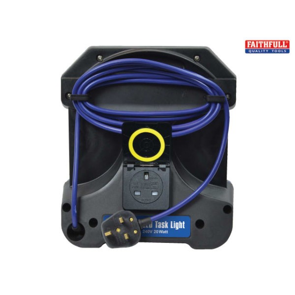 Faithfull SMD LED Task Light with Power Take Off 20W 240V Faithfull SMD LED Task Light with Power Take Off 20W 240V