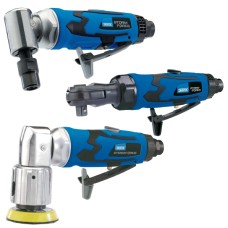 Draper Air Tool Bundle - Mini Die Grinder, Air Ratchet & 50mm Air Sander (32858)