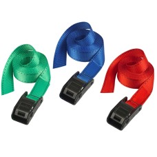 Master Lock Lashing Straps with Metal Buckle Coloured 5m 150kg 2 Piece