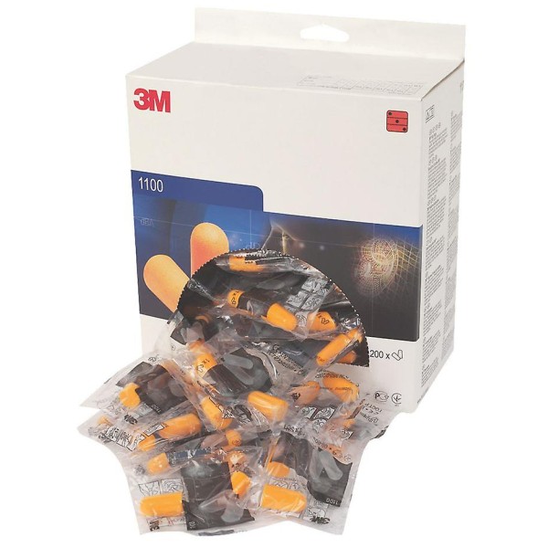 3M 1100 Ear Plugs (Box Of 200) 3M 1100 Ear Plugs (Box Of 200)