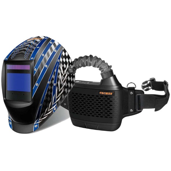 Tecmen® PAPR Air Fed Welding System - Blue Runway ADF800S Tecmen® PAPR Air Fed Welding System - Blue Runway ADF800S