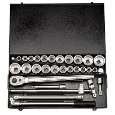 Draper 3/4" Square Drive Metric and Imperial Socket Set (31 Piece)