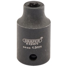 Draper EXPERT 4.5mm 1/4" Square Drive Hi-Torq® 6 Point Impact Socket