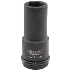 Draper EXPERT 21mm 3/4" Square Drive Hi-Torq® 6 Point Deep Impact Socket