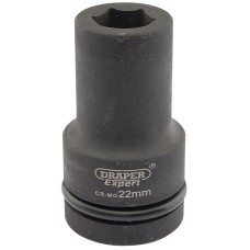 Draper EXPERT 22mm 1" Square Drive Hi-Torq® 6 Point Deep Impact Socket