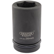 Draper EXPERT 36mm 1" Square Drive Hi-Torq® 6 Point Deep Impact Socket