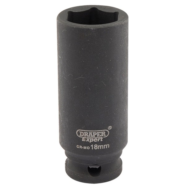 Draper EXPERT 18mm 3/8" Square Drive Hi-Torq® 6 Point Deep Impact Socket Draper EXPERT 18mm 3/8" Square Drive Hi-Torq® 6 Point Deep Impact Socket