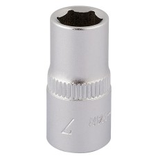 Draper 7mm 1/4" Square Drive Elora Hexagon Socket