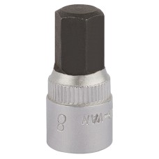 Draper 8mm 1/4" Square Drive Elora Hexagon Screwdriver Socket