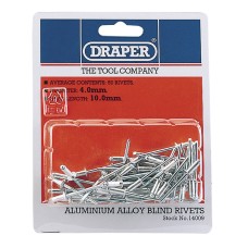 Draper 50 x 4mm x 10mm Blind Rivets