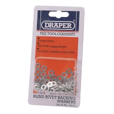 Draper 100 x 4mm Rivet Backing Washers