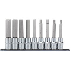 Draper EXPERT 1/2 Inch Sq. Dr. 100mm Long Metric Hexagonal Socket Bit Set (9 Piece)