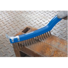 Draper Wire Scratch Brush with Scraper (3 Row)