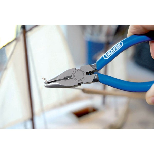 Draper 115mm Spring Loaded Long Nose Pliers Draper 115mm Spring Loaded Long Nose Pliers
