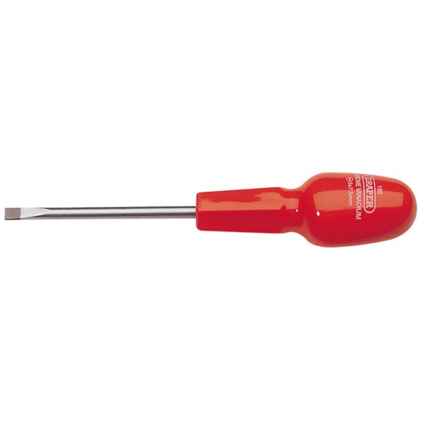 Draper 5mm x 75mm Plain Slot Flared Tip Cabinet Pattern Screwdriver (Sold Loose) Draper 5mm x 75mm Plain Slot Flared Tip Cabinet Pattern Screwdriver (Sold Loose)