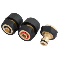 Draper Brass and Rubber Hose Connector Set (3 Piece)