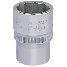 Draper 7/16" 1/2" Square Drive Elora Whitworth Bi-Hexagon Socket