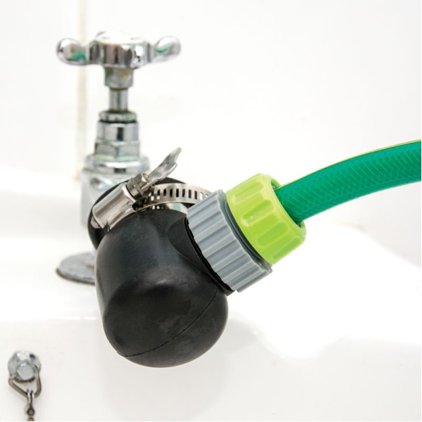 Draper 90° Right Angle Lock on Tap Connector Draper 90° Right Angle Lock on Tap Connector