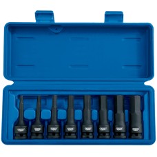 Draper EXPERT 1/2 Inch Sq. Dr. Impact Hexagonal Socket Bit Set (8 Piece)