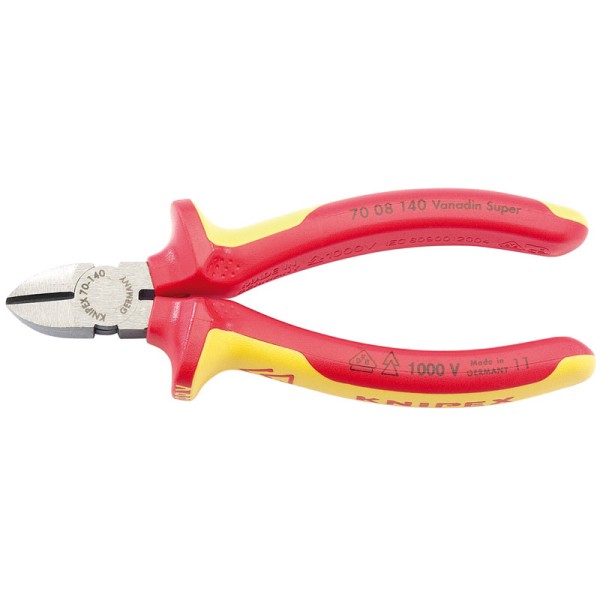 Draper Knipex VDE Fully Insulated Diagonal Side Cutters (140mm) Draper Knipex VDE Fully Insulated Diagonal Side Cutters (140mm)
