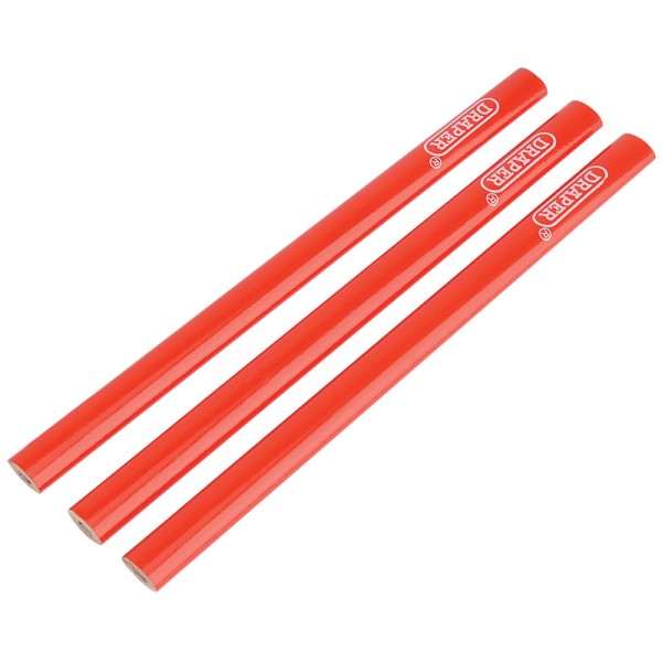 Draper 174mm Carpenters Pencils (Pack of 3) Draper 174mm Carpenters Pencils (Pack of 3)