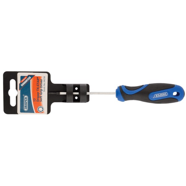Draper Soft Grip T7 Draper TX-STAR® Screwdrivers Draper Soft Grip T7 Draper TX-STAR® Screwdrivers