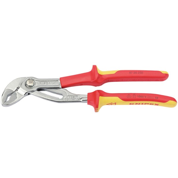 Draper Knipex 250mm VDE Cobra® Chrome Waterpump Pliers Draper Knipex 250mm VDE Cobra® Chrome Waterpump Pliers