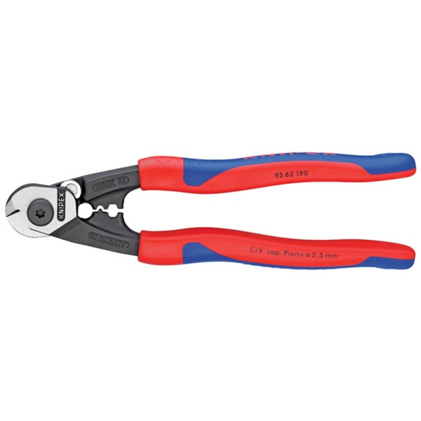 Draper Knipex 190mm Forged Wire Rope Cutters with Heavy Duty Handles Draper Knipex 190mm Forged Wire Rope Cutters with Heavy Duty Handles