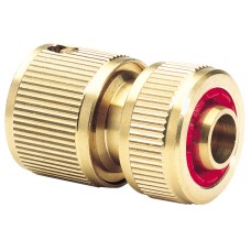 Draper EXPERT Brass 1/2" Hose Connector with Water Stop