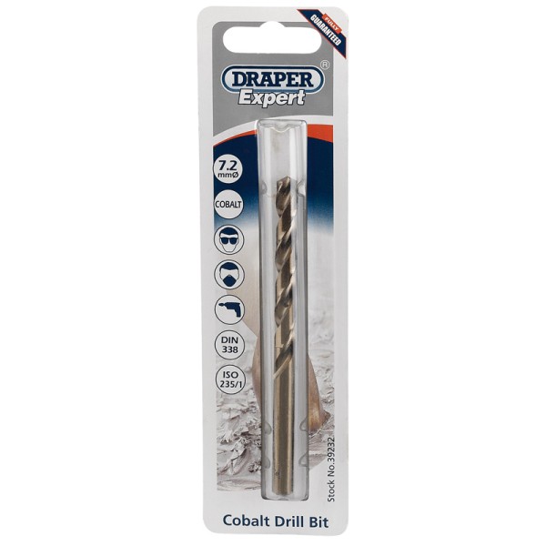 Draper EXPERT 7.2mm HSS Cobalt Drill Draper EXPERT 7.2mm HSS Cobalt Drill
