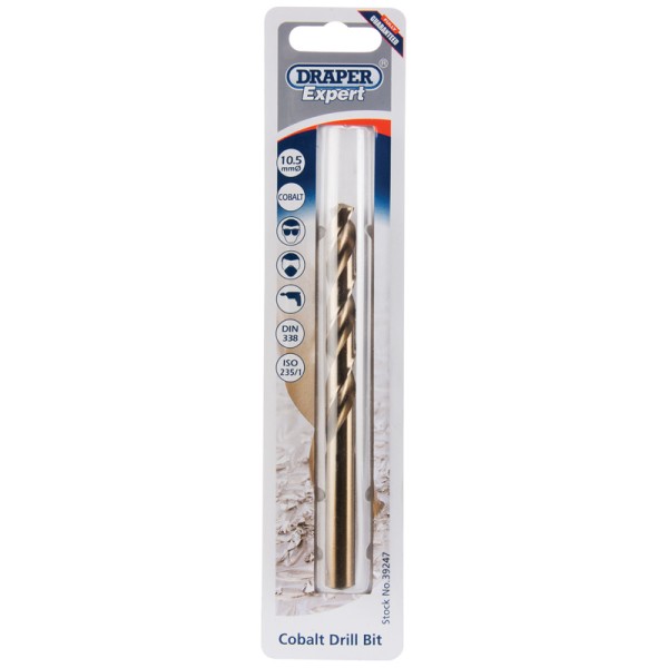 Draper EXPERT 10.5mm HSS Cobalt Drill Draper EXPERT 10.5mm HSS Cobalt Drill