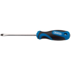 Draper 5.0 x 100mm Plain Slot Screwdriver with Soft Grip Handles