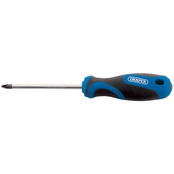 Draper No.2 x 100mm PZ Type Screwdriver with Soft Grip Handles Draper No.2 x 100mm PZ Type Screwdriver with Soft Grip Handles