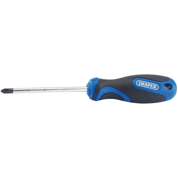 Draper No.2 x 100mm Cross Slot Screwdriver with Soft Grip Handles Draper No.2 x 100mm Cross Slot Screwdriver with Soft Grip Handles