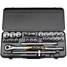 Draper 1/2" Square Drive Elora Metric Socket Set (25 Piece)