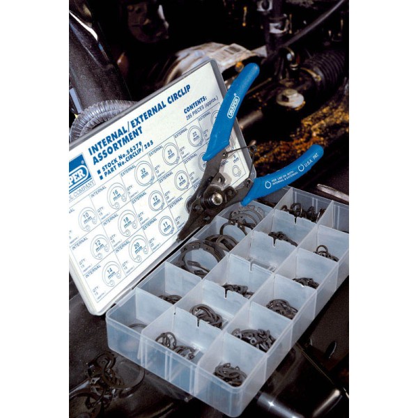 Draper Internal and External Circlip Assortment (285 Piece) Draper Internal and External Circlip Assortment (285 Piece)