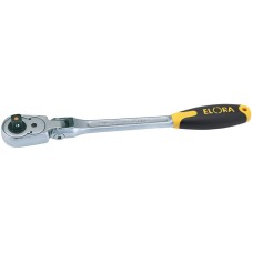 Draper 305mm 1/2" Square Drive Elora Quick Release Soft Grip Reversible Ratchet with Flexible Head