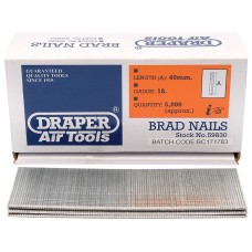Draper 40mm Brad Nails (5000)