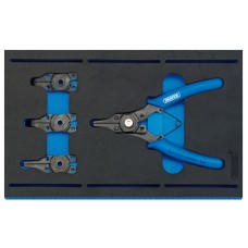 Draper Interchangeable Circlip Plier Set in 1/4 Drawer EVA Insert Tray (5 Piece)