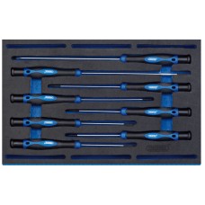 Draper Extra Long Precision Screwdriver Set in 1/4 Drawer EVA Insert Tray (8 Piece)